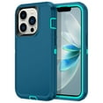 thumbnail image 1 of I-HONVA Compatible with iPhone 13 Pro Max Case,3-Layer Military Grade Drop Protection Anti-Slip Bumper Rugged Shockproof Dustproof Protection 6.7 inch Phone Case,Green Teal, 1 of 7