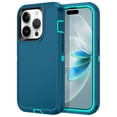 thumbnail image 1 of I-HONVA Compatible with iPhone 14 Pro Case,3-Layer Military Grade Drop Protection Anti-Slip Bumper Rugged Shockproof Dustproof Protection 6.1 inch Phone Case,Green Teal, 1 of 7