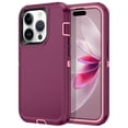 thumbnail image 1 of I-HONVA Compatible with iPhone 14 Pro Case,3-Layer Military Grade Drop Protection Anti-Slip Bumper Rugged Shockproof Dustproof Protection 6.1 inch Phone Case,Purple Pink, 1 of 7