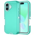 thumbnail image 1 of I-HONVA Compatible with iPhone 16 Case,3-Layer Military Grade Drop Protection Anti-Slip Bumper Rugged Shockproof Dustproof Protection 6.1 inch Phone Case,Teal Wihte, 1 of 8