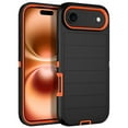 thumbnail image 1 of I-HONVA Compatible with iPhone Air Case,3-Layer Heavy Duty Drop Protection Anti-Slip Bumper Rugged Shockproof Dustproof Protection 6.6 inch Phone Case,Stripe Black Orange, 1 of 7