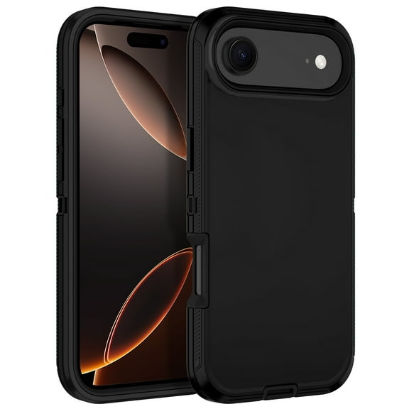 I-HONVA Compatible with iPhone Air Case,3-Layer Heavy Duty Drop Protection Anti-Slip Bumper Rugged Shockproof Dustproof Protection 6.9 inch Phone Case,Black