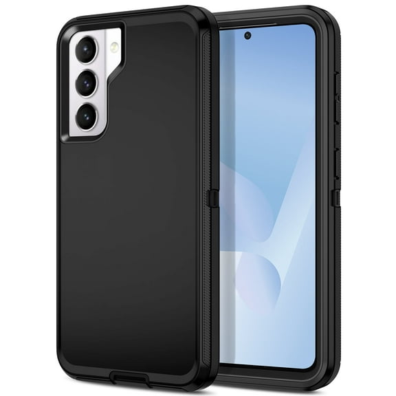 Compatible with Samsung Galaxy S21 Plus/S30 Plus Case,3-Layer Military Grade Drop Protection Anti-Slip Bumper Rugged Shockproof Dustproof Protection 6.7 inch Phone Case,Black