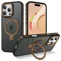 I-HONVA Magnetic Ring Stand Compatible with iPhone 16 Pro Case,Military Drop Protection,Compatible with MagSafe Phone Case,Gold