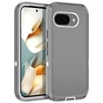 thumbnail image 1 of Compatible with Google Pixel 9A Case,3-Layer Military Grade Drop Protection Anti-Slip Bumper Rugged Shockproof Dustproof Protection Phone Case,Gray White, 1 of 7