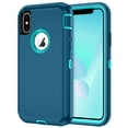 thumbnail image 1 of I-HONVA Compatible with iPhone Xs Max Case,3-Layer Military Grade Drop Protection Anti-Slip Bumper Rugged Shockproof Dustproof Protection Phone Case,Teal, 1 of 7