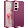 thumbnail image 1 of I-HONVA For Samsung Galaxy S25/S24 Case,3-Layer Military Grade Drop Protection Anti-Slip Rugged Shockproof Dustproof Protection 6.2 inch Phone Case,Purple Pink, 1 of 7