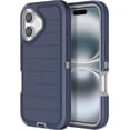 thumbnail image 1 of I-HONVA For iPhone 16 Plus Case,3-Layer Military Grade Drop Protection Anti-Slip Rugged Shockproof Dustproof Protection 6.7 inch Phone Case,Navy Gray, 1 of 8