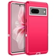 thumbnail image 1 of I-HONVA For Google Pixel 7A Case,3-Layer Military Grade Drop Protection Anti-Slip Rugged Shockproof Dustproof Protection 6.2 inch Phone Case,Pink White, 1 of 6