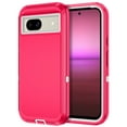thumbnail image 1 of I-HONVA For Google Pixel 8A Case,3-Layer Military Grade Drop Protection Anti-Slip Bumper Rugged Shockproof Dustproof Protection 6.1 inch Phone Case,Pink White, 1 of 7
