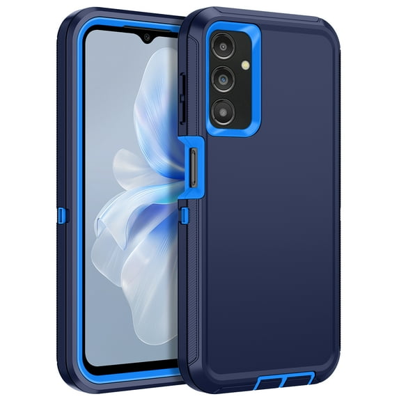 I-HONVA For Samsung Galaxy A14 Case,3-Layer Military Grade Drop Protection Anti-Slip Bumper Rugged Shockproof Dustproof Protection 6.6 inch Phone Case,Deep Blue