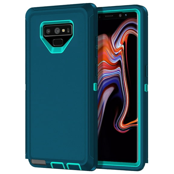 I-HONVA For Samsung Galaxy Note 9 Case,3-Layer Military Grade Drop Protection Anti-Slip Bumper Rugged Shockproof Dustproof Protection 6.4 inch Phone Case,Teal