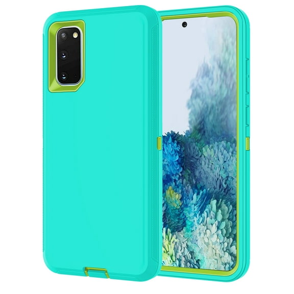 I-HONVA For Samsung Galaxy S20 Case,3-Layer Military Grade Drop Protection Anti-Slip Rugged Shockproof Dustproof Protection 6.2 inch Phone Case,Teal Green