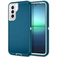 thumbnail image 1 of I-HONVA For Samsung Galaxy S21 Case,3-Layer Military Grade Drop Protection Anti-Slip Rugged Shockproof Dustproof Protection 6.2 inch Phone Case,Turquoise White, 1 of 7