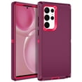 thumbnail image 1 of I-HONVA For Samsung Galaxy S22 Ultra Case,3-Layer Military Grade Drop Protection Anti-Slip Rugged Shockproof Dustproof Protection 6.8 inch Phone Case,Purple Rose, 1 of 6