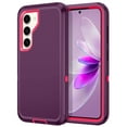 thumbnail image 1 of I-HONVA For Samsung Galaxy S23 Plus Case,3-Layer Military Grade Drop Protection Anti-Slip Bumper Rugged Shockproof Dustproof Protection 6.6 inch Phone Case,Deep Purple Pink, 1 of 7