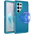 thumbnail image 1 of I-HONVA For Samsung Galaxy S24 Ultra Case Compatible with MagSafe,3-Layer Military Grade Drop Protection Anti-Slip Rugged Shockproof Dustproof Protection 6.8 inch Phone Case,Turquoise, 1 of 7