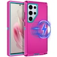 thumbnail image 1 of I-HONVA For Samsung Galaxy S24 Ultra Case Compatible with MagSafe,3-Layer Military Grade Drop Protection Anti-Slip Rugged Shockproof Dustproof Protection 6.8 inch Phone Case,Rose Turquoise, 1 of 7