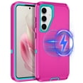 thumbnail image 1 of I-HONVA For Samsung Galaxy S25/S24 Case Compatible with MagSafe,3-Layer Military Grade Drop Protection Anti-Slip Rugged Shockproof Dustproof Protection 6.2 inch Phone Case,Rose Turquoise, 1 of 7