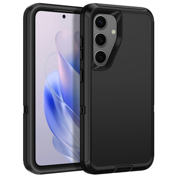 I-HONVA For Samsung Galaxy S25/S24 Plus Case,3-Layer Military Grade Drop Protection Anti-Slip Rugged Shockproof Dustproof Protection 6.7 inch Phone Case,Full Black