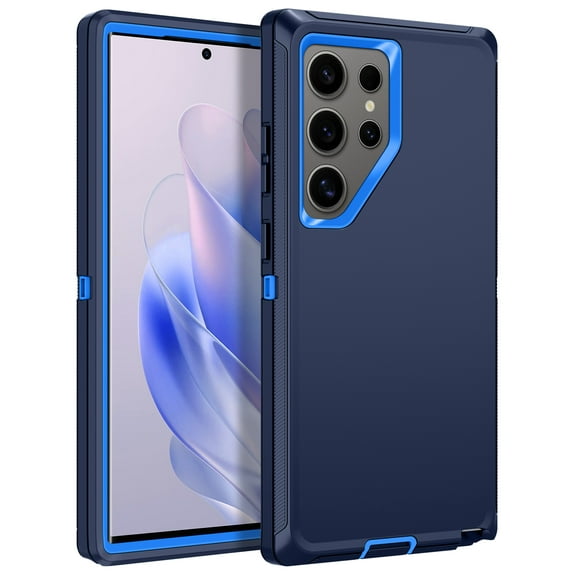 I-HONVA For Samsung Galaxy S25 Ultra Case,3-Layer Military Grade Drop Protection Anti-Slip Rugged Shockproof Dustproof Protection 6.8 inch Phone Case,Deep Blue