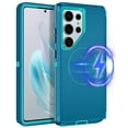 thumbnail image 1 of I-HONVA For Samsung Galaxy S25 Ultra Case Compatible with MagSafe,3-Layer Military Grade Drop Protection Anti-Slip Rugged Shockproof Dustproof Protection 6.8 inch Phone Case,Turquoise, 1 of 6