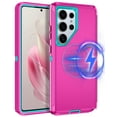 thumbnail image 1 of I-HONVA For Samsung Galaxy S25 Ultra Case Compatible with MagSafe,3-Layer Military Grade Drop Protection Anti-Slip Rugged Shockproof Dustproof Protection 6.8 inch Phone Case,Rose Turquoise, 1 of 7