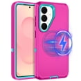 thumbnail image 1 of I-HONVA For Samsung Galaxy S26 Case,Magnetic 3-Layer Military Grade Drop Protection Anti-Slip Rugged Shockproof Dustproof Protection Phone Case,Rose Green, 1 of 7