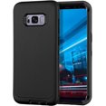 thumbnail image 1 of I-HONVA For Samsung Galaxy S8 Plus Case,3-Layer Military Grade Drop Protection Anti-Slip Bumper Rugged Shockproof Dustproof Protection 6.2 inch Phone Case,Full Black, 1 of 5