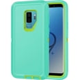 thumbnail image 1 of I-HONVA For Samsung Galaxy S9 Plus Case,3-Layer Military Grade Drop Protection Anti-Slip Bumper Rugged Shockproof Dustproof Protection 6.2 inch Phone Case,Teal Green, 1 of 7