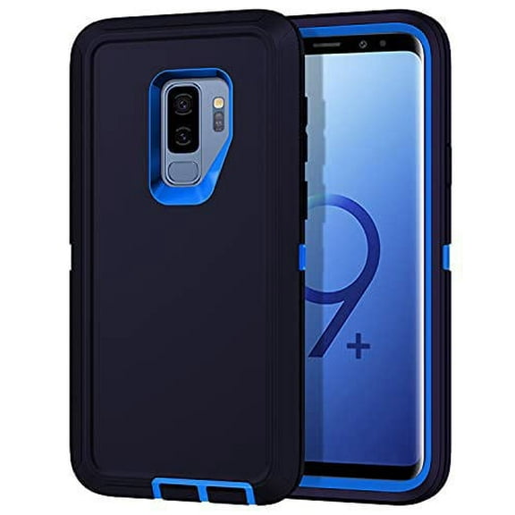 I-HONVA For Samsung Galaxy S9 Plus Case,3-Layer Military Grade Drop Protection Anti-Slip Bumper Rugged Shockproof Dustproof Protection 6.2 inch Phone Case,Navy Blue