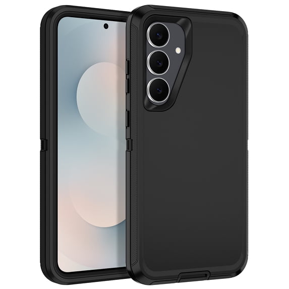 I-HONVA for Samsung Galaxy S25 FE Case,Shockproof Heavy Duty Rugged Phone Case Military-Grade Protection Phone Cover for Galaxy S25 FE Case,Black
