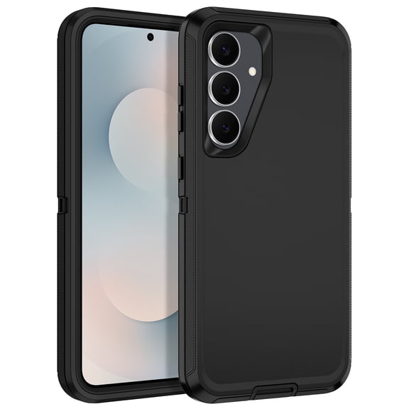 I-HONVA for Samsung Galaxy S25 FE Case,Shockproof Heavy Duty Rugged Phone Case Military-Grade Protection Phone Cover for Galaxy S25 FE Case,Black