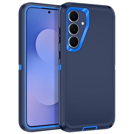 I-HONVA for Samsung Galaxy S25 FE Case,Shockproof Heavy Duty Rugged Phone Case Military-Grade Protection Phone Cover for Galaxy S25 FE Case,Navy Blue