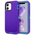 thumbnail image 1 of I-HONVA For iPhone 11 Case,3-Layer Military Grade Drop Protection Anti-Slip Bumper Rugged Shockproof Dustproof Protection 6.1 inch Phone Case,Purple Turquoise, 1 of 7