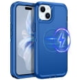 thumbnail image 1 of I-HONVA For iPhone 13/14/15 Case Compatible with MagSafe,3-Layer Military Grade Drop Protection Anti-Slip Rugged Shockproof Dustproof Protection6.1 inch Phone Case,Navy Blue, 1 of 7