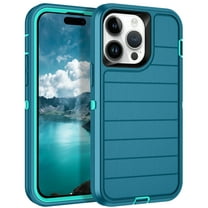 I-HONVA For iPhone 14 Pro Case,3-Layer Military Grade Drop Protection Anti-Slip Bumper Rugged Shockproof Dustproof Protection 6.1 inch Phone Case,Light Blue