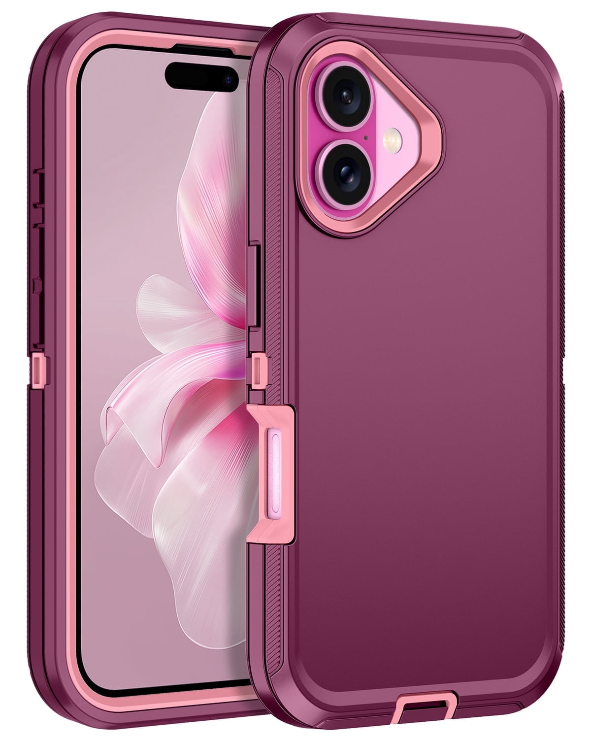 I-HONVA For iPhone 16 Case,3-Layer Military Grade Drop Protection Anti ...