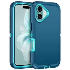 I-HONVA For iPhone 16 Case,3-Layer Military Grade Drop Protection Anti-Slip Bumper Rugged Shockproof Dustproof Protection 6.1 inch Phone Case,Turquoise