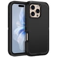 thumbnail image 1 of I-HONVA For iPhone 16 Pro Case,3-Layer Military Grade Drop Protection Anti-Slip Bumper Rugged Shockproof Dustproof Protection 6.3 inch Phone Case,Full Black, 1 of 7