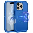 thumbnail image 1 of I-HONVA For iPhone 16 Pro Max Case Compatible with MagSafe,3-Layer Military Grade Drop Protection Anti-Slip Bumper Rugged Shockproof Dustproof Protection 6.9 inch Phone Case,Navy Blue, 1 of 6
