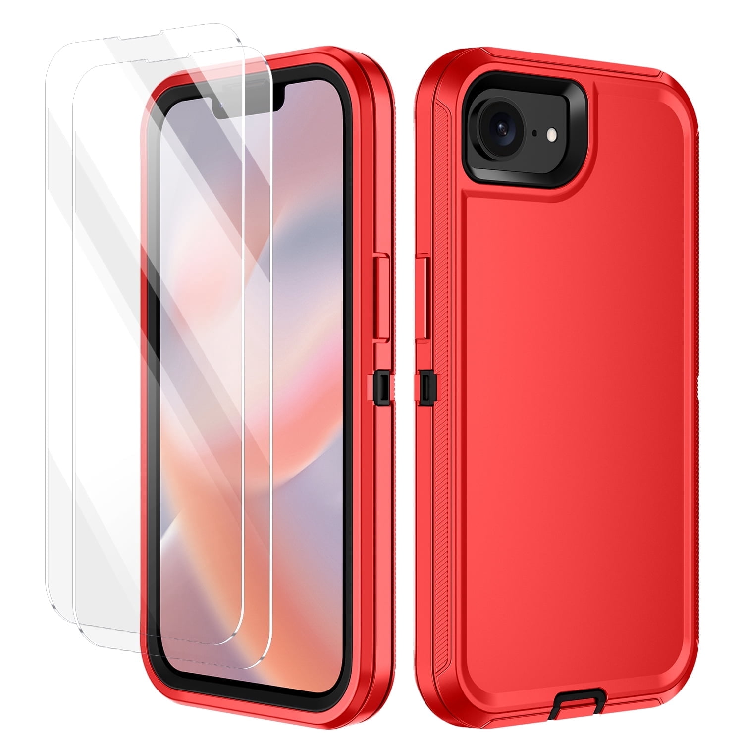 I-HONVA For iPhone 16e Case,[with 2 Pack Screen Protector] 3-Layer ...