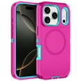 thumbnail image 1 of I-HONVA Compatible with iPhone 17 Pro Max Magnetic Case,3-Layer Drop Protection Anti-Slip Bumper Rugged Shockproof Dustproof Protection 6.9 inch Phone Case,Rose Teal, 1 of 7