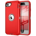 thumbnail image 1 of I-HONVA For iPhone SE 2020 Case,3-Layer Military Grade Drop Protection Anti-Slip Bumper Rugged Shockproof Dustproof Protection 4.7 inch Phone Case,Red Gray, 1 of 1