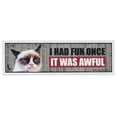 Work Sign Grumpy Cat I Had Fun Once, It Was Awful - Grumpy Cat Desk Sign by Ganz - Walmart.com
