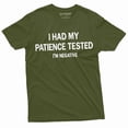 thumbnail image 1 of I Had Patience Tested I'M Negative Funny T-Shirt For Him Birthday Gift Mens Tee Shirt (X-Large Military Green), 1 of 6