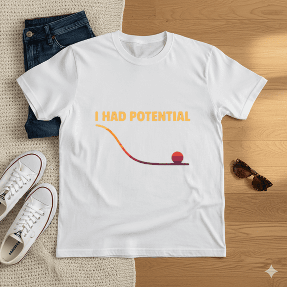 I Had Potential Sarcastic Self Deprecating Humor Unisex T-Shirt, S-5XL