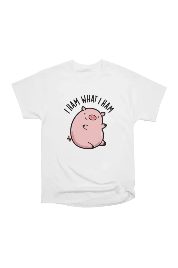 I Ham What I Ham Cute Pig Pun T-Shirt Tee Gift For Him Merch For Her Apparel For Friend