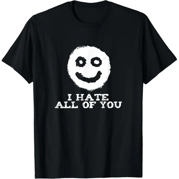 I Hate All Of You Smiling Face T-shirt