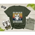 thumbnail image 1 of I Hate Everyone But Caffeine Helps Funny Sarcastic Angry Cat T-Shirt Angry Cat Lover Gift T Shirt for Men Women Kids Boys Girls Tshirt, 1 of 8
